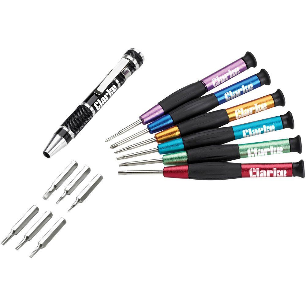 Clarke Clarke CHT881 13 Piece Precision Screwdriver & Bit Set - Image 1