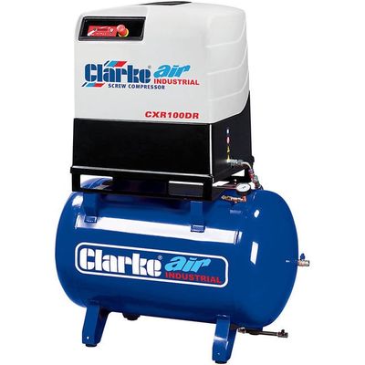 Clarke 2456320 Cxr100Dr 10Hp 270 Litre Industrial Screw Compressor With Dryer
