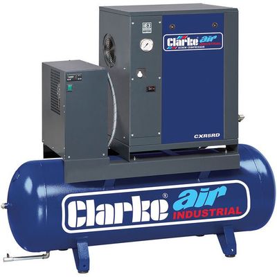 Clarke 2456555 Cxr5Rd 5.5Hp Industrial Screw Compressor With Air Receiver & Dryer