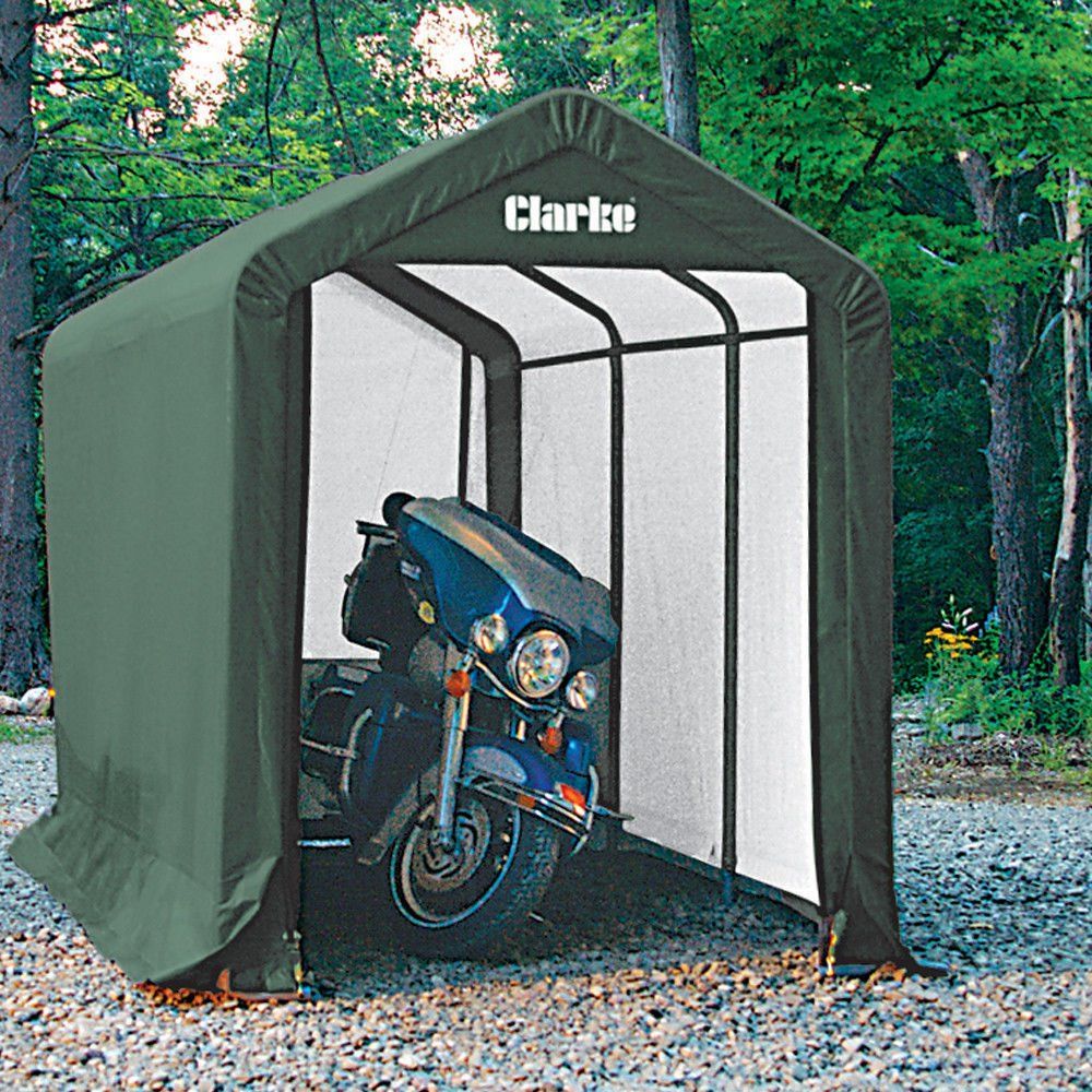 Clarke Clarke CIS8612 Motorcycle Shelter/Shed (3.65 x 1.8 x 2.43m) - Image 1