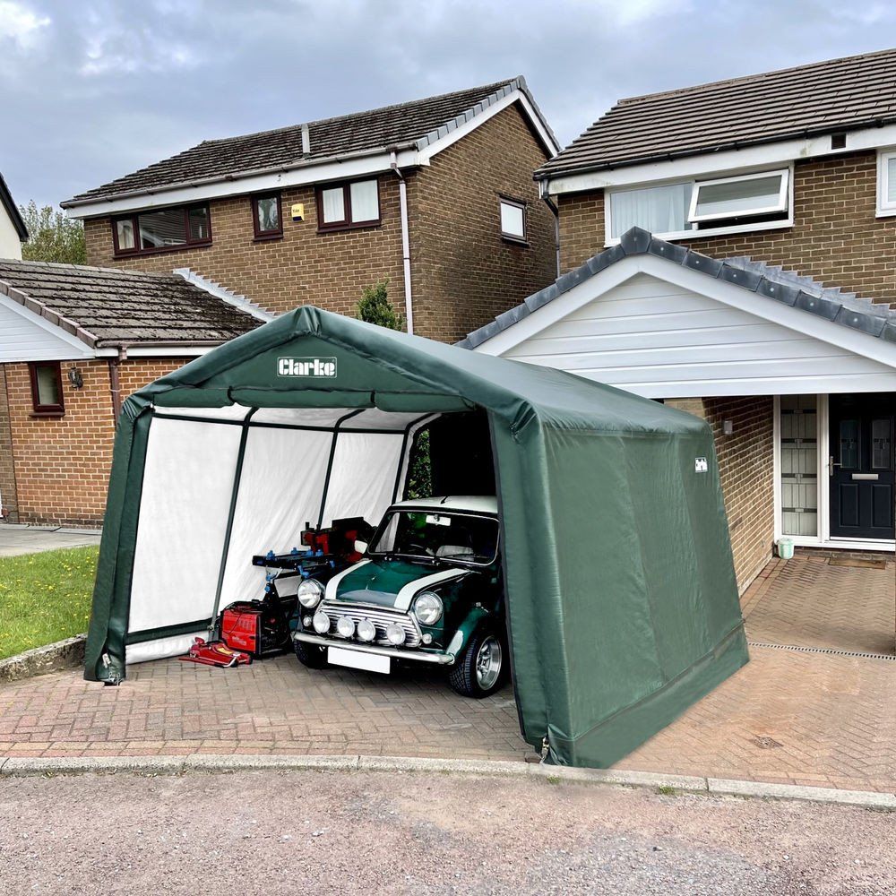 Clarke Clarke CIG81212 Motorcycle Garage/Shelter (3.6 x 3.6 x 2.5m) - Image 1