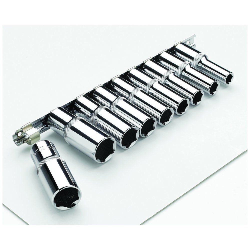 Clarke Clarke PRO413 9 Piece 1/2" Drive Anti Slip Deep Metric Socket Set - Image 1