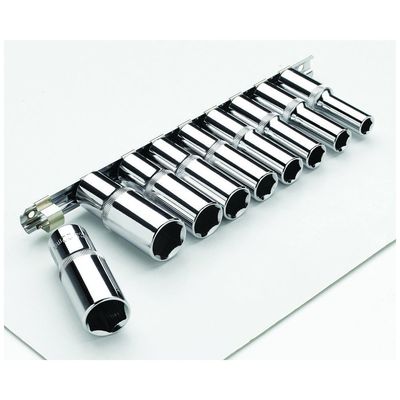 Clarke Clarke PRO413 9 Piece 1/2" Drive Anti Slip Deep Metric Socket Set