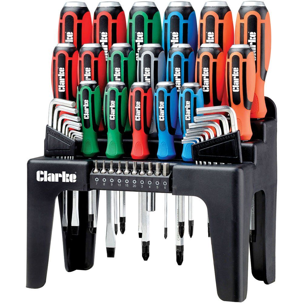 Clarke Clarke PRO407 44 Piece Hammer Through Screwdriver & Bit Set - Image 1