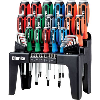 Clarke Clarke PRO407 44 Piece Hammer Through Screwdriver & Bit Set