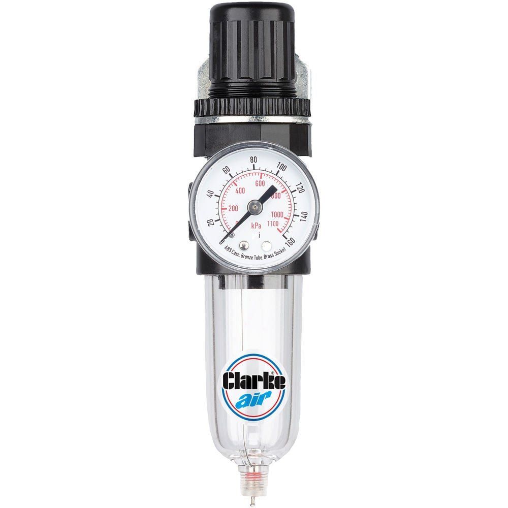 Clarke Clarke CAT190 1/4" Miniature Airline Filter/Regulator with Gauge - Image 1