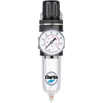 Clarke Clarke CAT190 1/4" Miniature Airline Filter/Regulator with Gauge