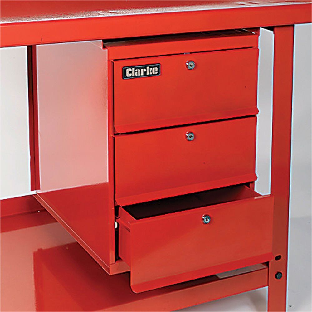 Clarke Clarke CD3WB Three Drawer Lockable Unit for Clarke Workbenches - Image 1