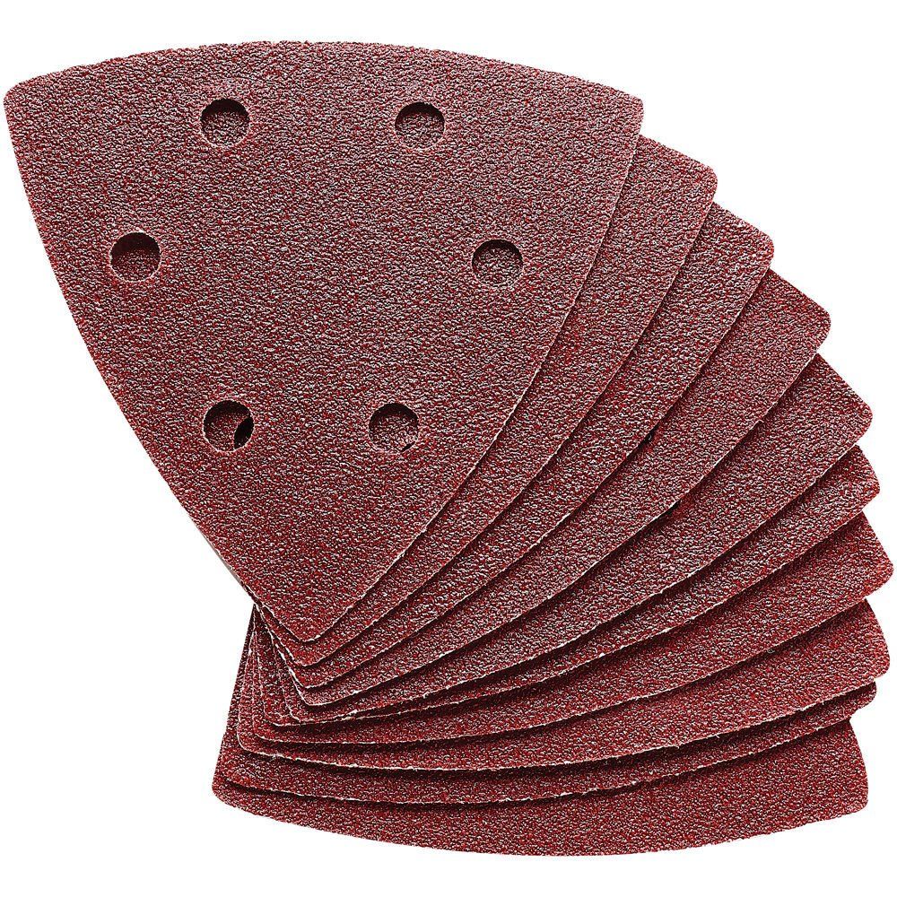 Clarke Clarke 10 Pack of 90mm Delta Triangle Hook and Loop Sanding Sheets – 60 Grit - Image 1
