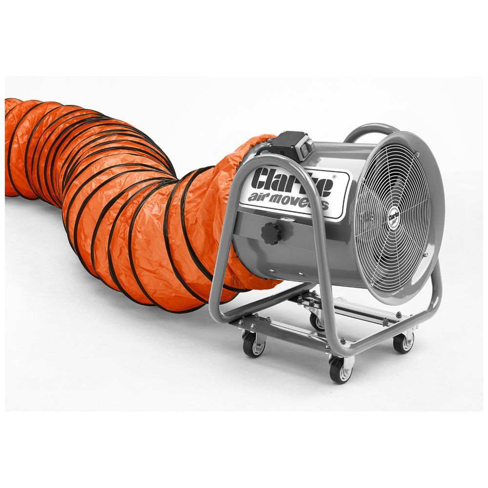 Clarke Clarke 20” Flexible PVC Duct for CAM500 Ventilation Fan - Orange - Image 1