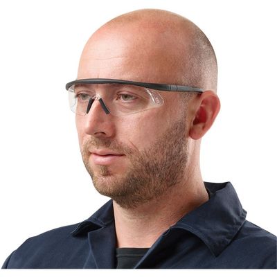 Clarke Clarke SCS1 Clear Safety Glasses with Adjustable Arms