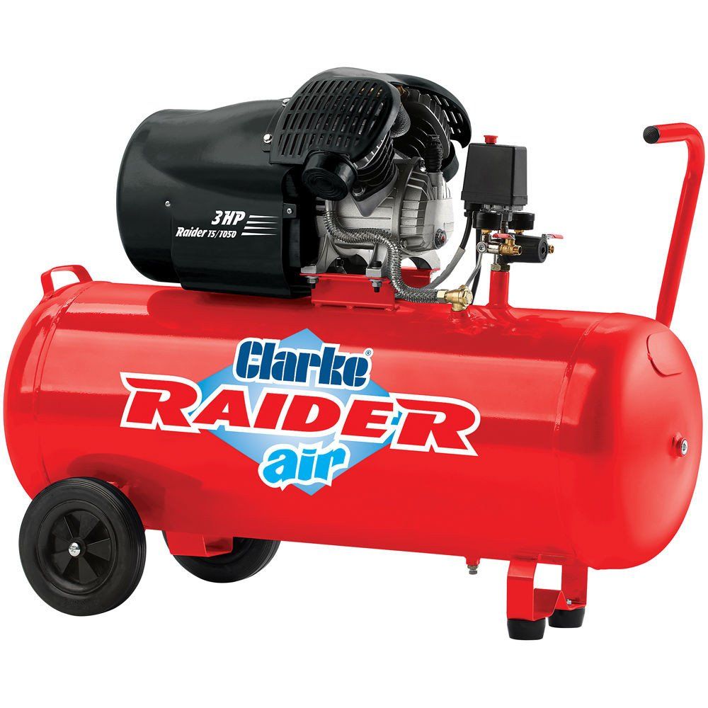 Clarke Clarke Raider 15/1050 100 Litre 14.5cfm 3HP V-Twin Air Compressor (230V) - Image 1