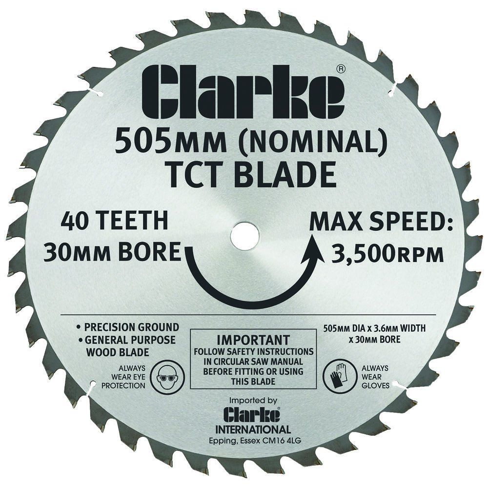 Clarke Clarke 505mm TCT Circular Saw Blade for CLS505 - Image 1