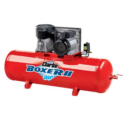 Clarke Clarke Boxer II 18/200 (O/L) 18cfm 200 Litre 4HP Belt Driven Air Compressor (230V)