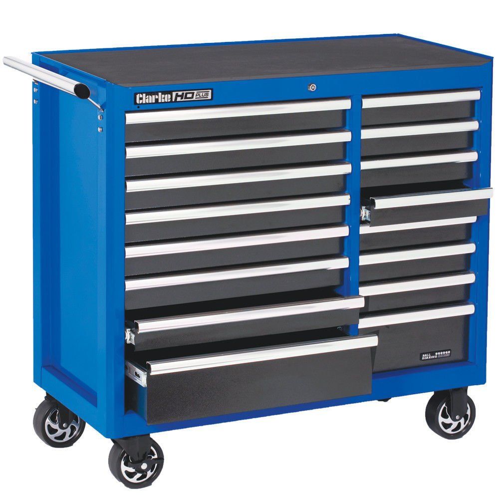 Clarke Clarke CBB226BLC Extra Large HD Plus 16 Drawer Tool Cabinet Blue - Image 1
