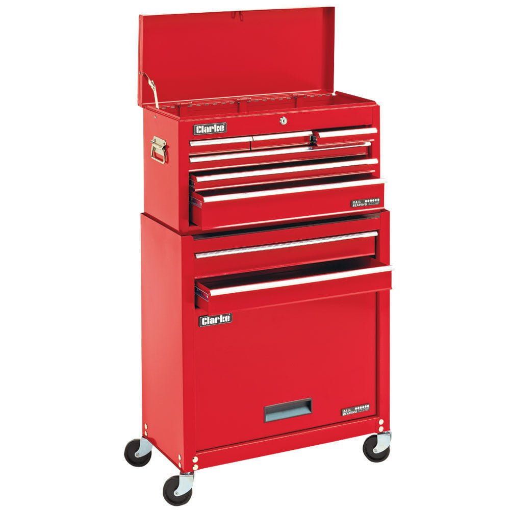 Clarke Clarke CTC800C Mechanics' 8 Drawer Steel Combination Tool Chest & Cabinet - Image 1