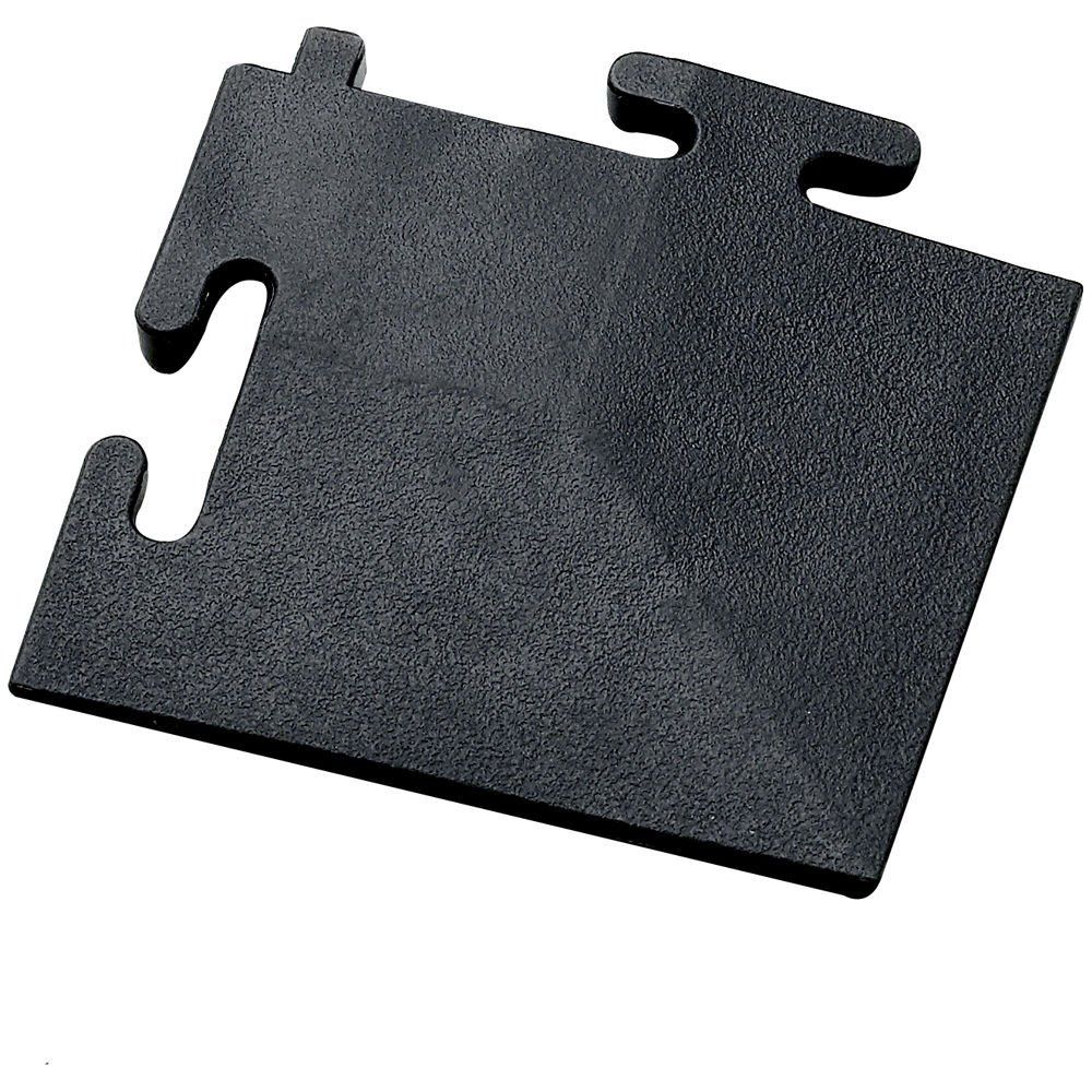 Clarke Clarke Black PVC Corner Piece for Interlocking Floor Tiles (Single Unit) - Image 1