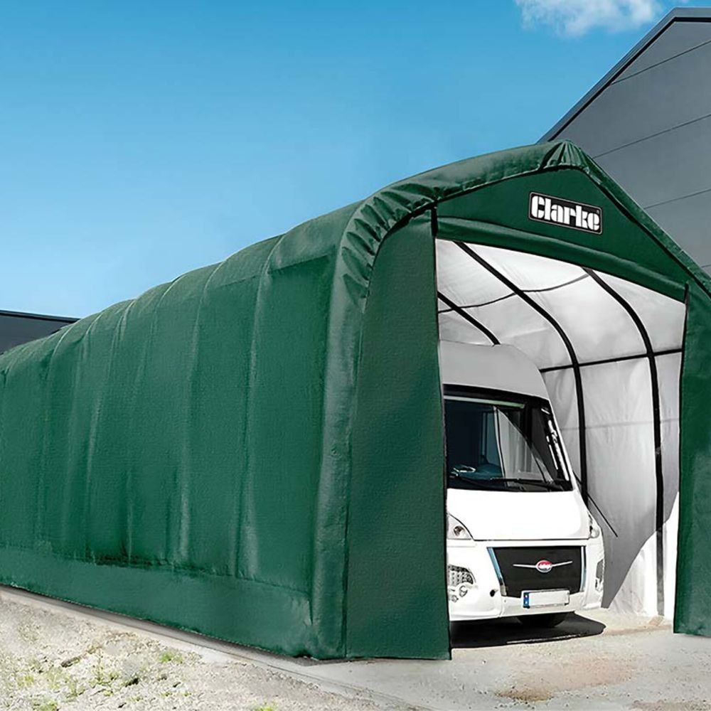 Clarke Clarke CIG1640 XX-Large Garage / Workshop with Apex Roof - Green 12 x 4.9 x 4.3m - Image 1