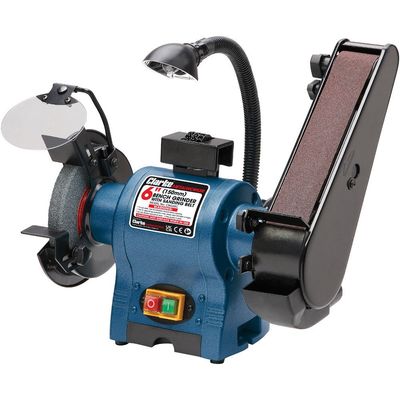Clarke Clarke CBG6SC 6" Bench Grinder with Sanding Belt & Lamp (250W)