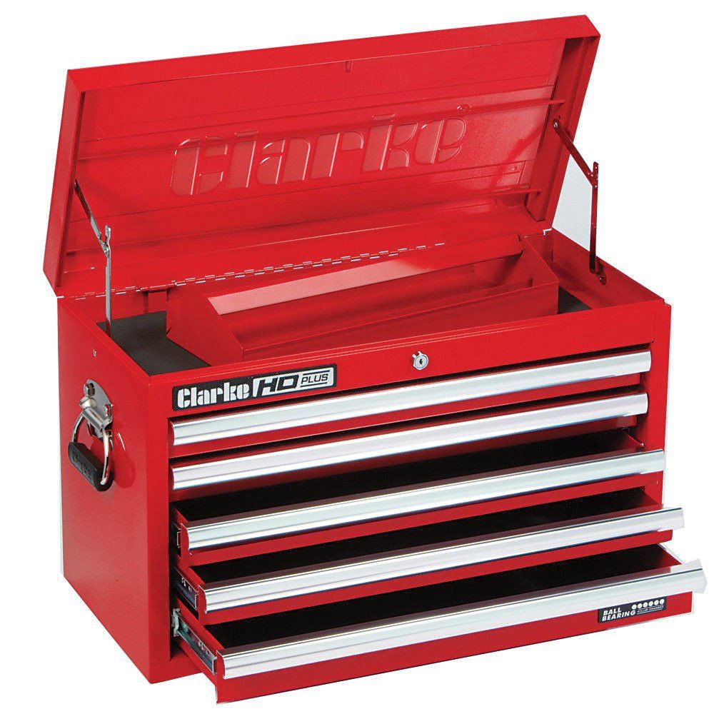 Clarke Clarke CBB205C HD Plus 5 Drawer Tool Chest (Red) - Image 1