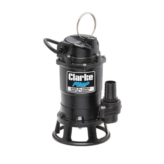 Clarke CGP870 1¼ (31.75mm) 870W 140Lpm 10m Head Grinder Pump (230V)" - Image 1