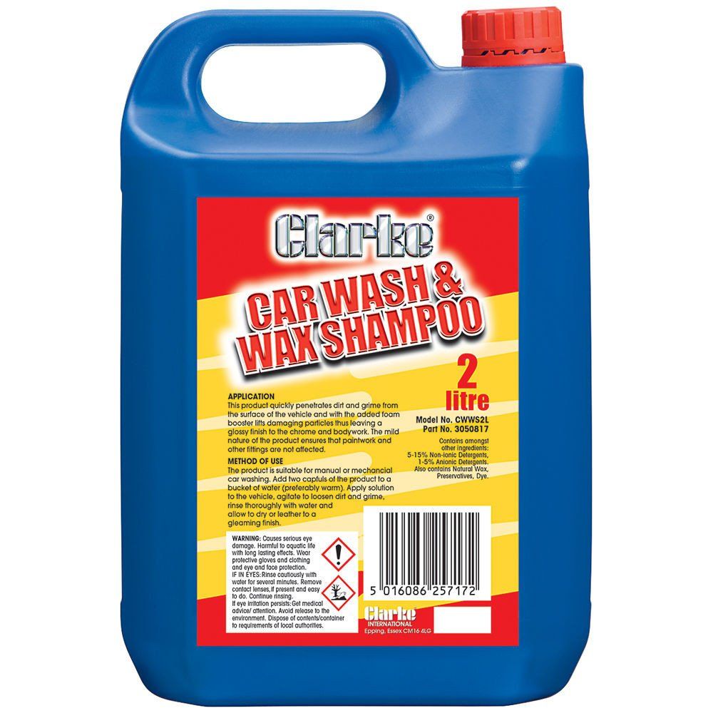 Clarke Clarke PWWS2L 2L Wash & Wax Car Shampoo - Image 1
