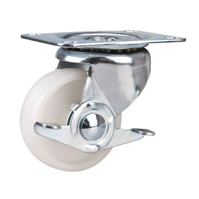 Clarke Clarke White Nylon Castor Wheels Fixed / Swivel / Swivel & Brake (50mm - 100mm)