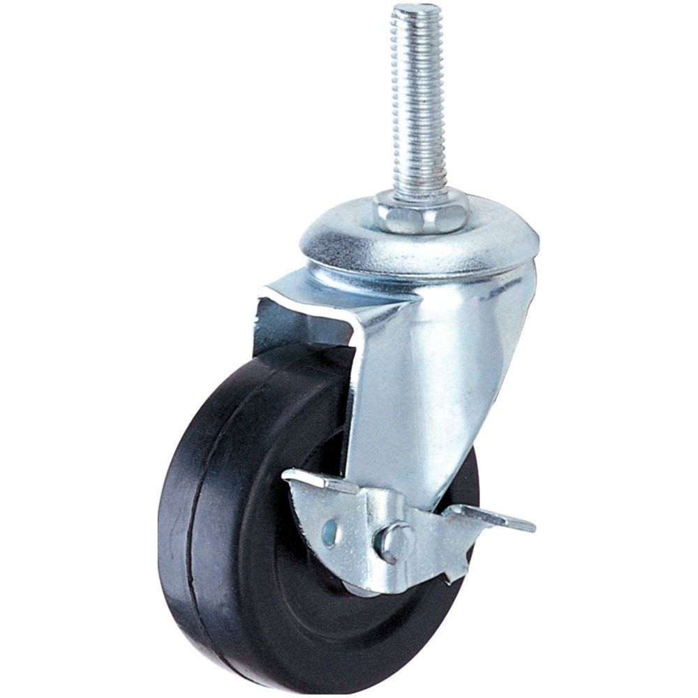 Clarke Clarke Rubber Threaded Castor Wheels Swivel / Swivel & Brake (50mm - 100mm) - Image 1