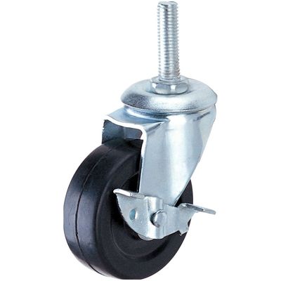 Clarke Clarke Rubber Threaded Castor Wheels Swivel / Swivel & Brake (50mm - 100mm)