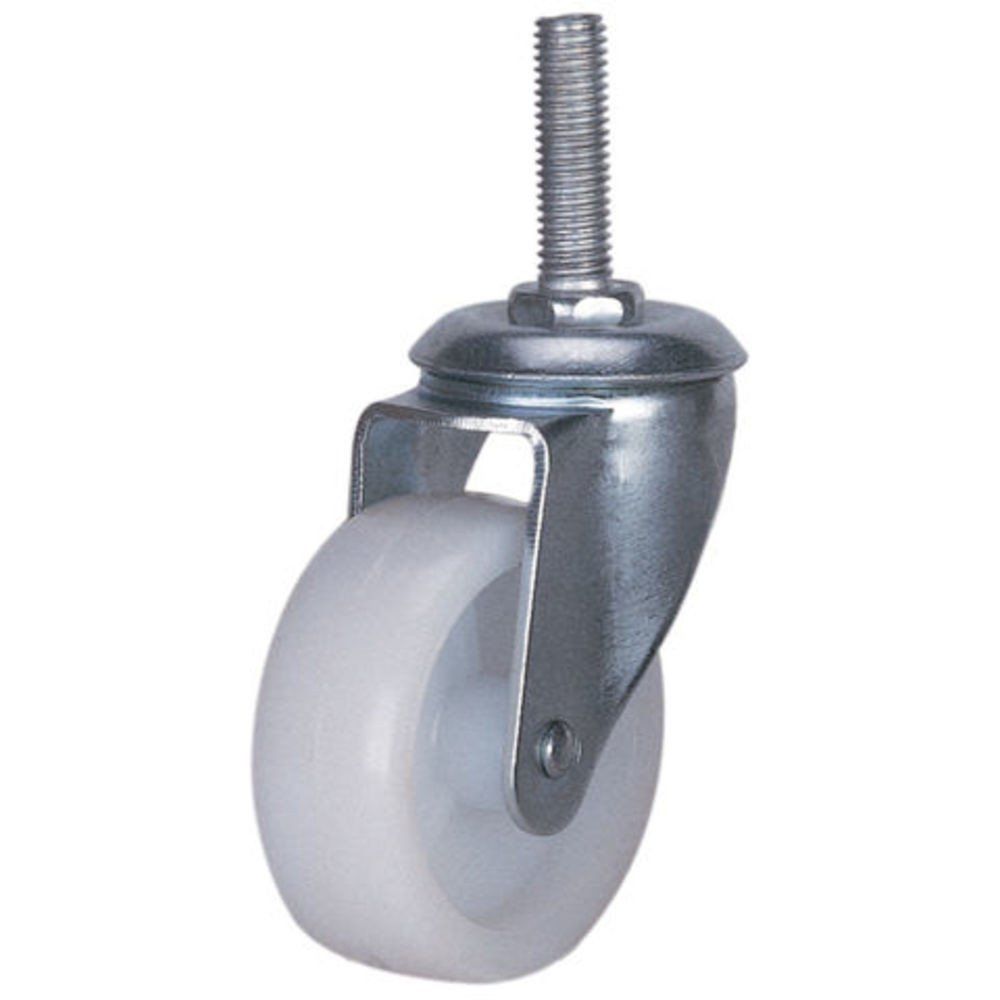 Clarke Clarke 64mm White Nylon Threaded Stem Swivel or Swivel & Brake Castors - Image 1