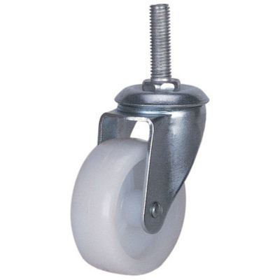 Clarke Clarke 63mm White Polypropylene Threaded Stem Swivel or Swivel & Brake Castors