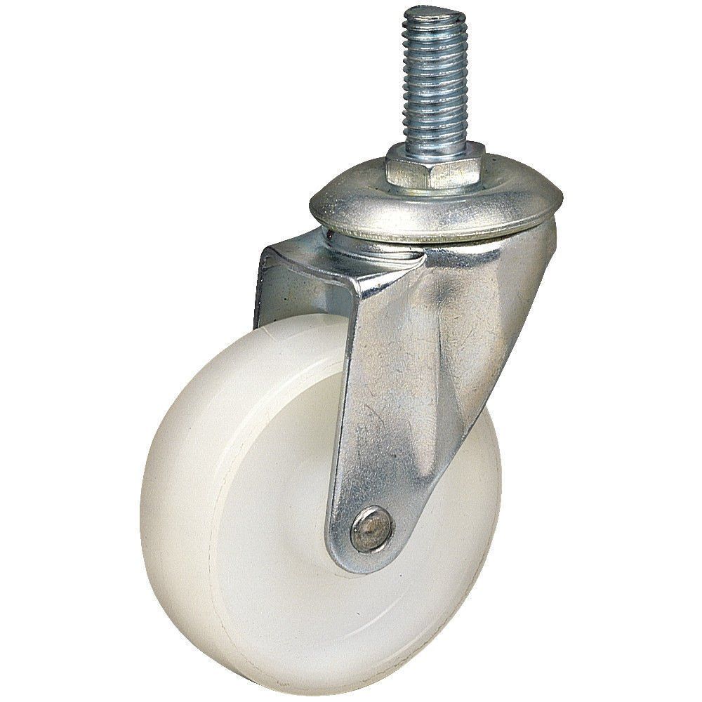 Clarke Clarke ML309W-A 75mm White Nylon Threaded Stem Swivel Castor - Image 1