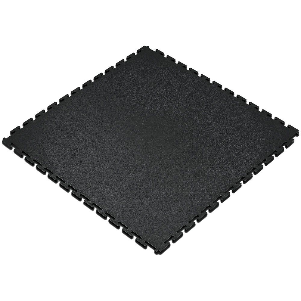 Clarke Clarke FLB2 Black Interlocking PVC Floor Tile (Single) - Image 1