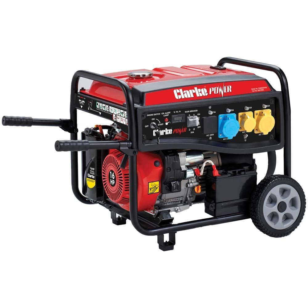 Clarke Clarke PG9500ADVES 8.5kW Dual Voltage (230V/110V) Petrol Generator - Image 1