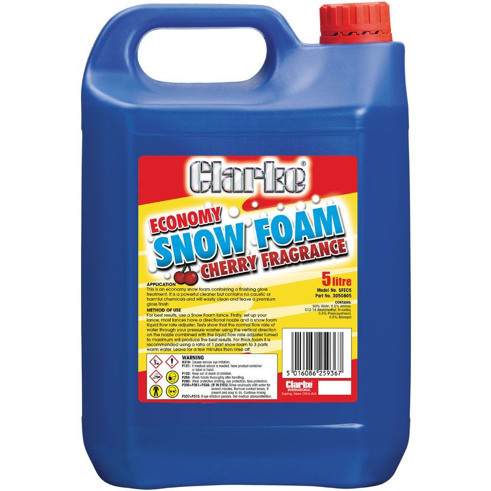 Clarke Clarke SFEC5 Economy Snow Foam with Cherry Fragrance (5 Litres) - Image 1