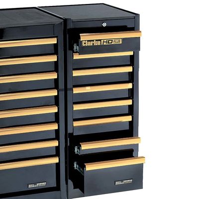 Clarke Clarke SL41BGC HD Plus 8 Drawer Side Locker (Black & Gold)