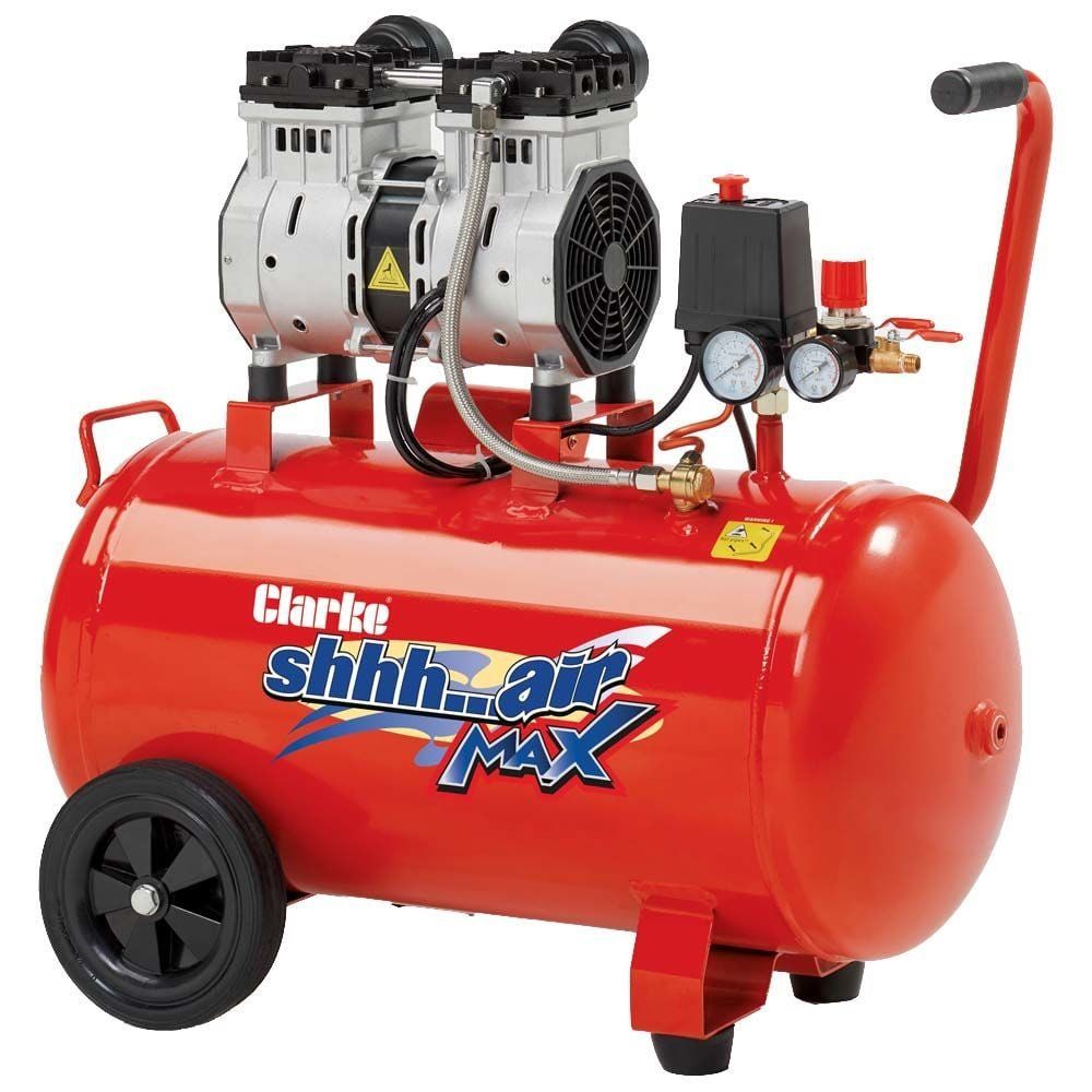 Clarke Clarke SHHH50/150 Shhh Air Max 7cfm 50 Litre 1.5HP Low Noise Oil Free Air Compressor (230V) - Image 1