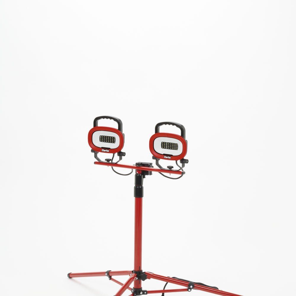 Clarke Clarke SMD84TN Twin Head LED Work Light with Tripod (230V - 2x2100Lm) - Image 1