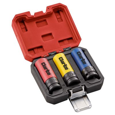 Clarke Clarke CHT940 3-Piece Coloured Impact Socket Set