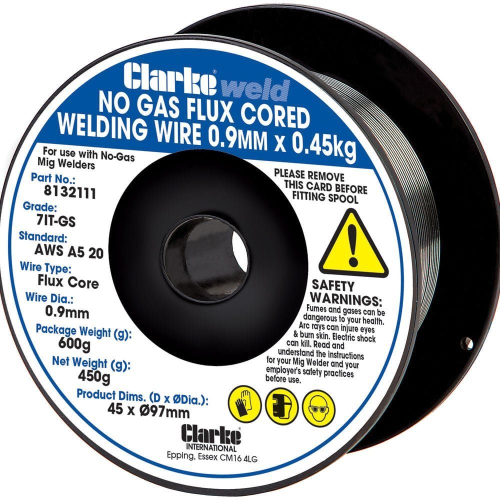 Clarke Clarke Weld No Gas Flux Cored Welding Wire 0.9mm x 0.45kg - Image 1