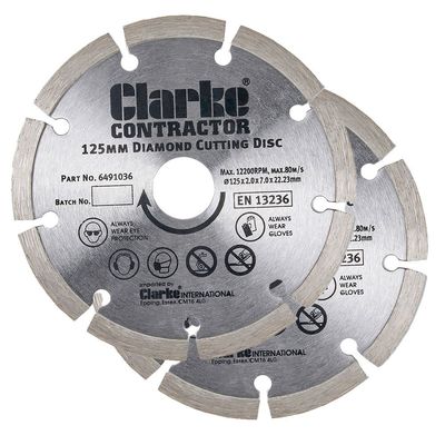 Clarke Clarke 2 piece 125mm Diamond Blade set
