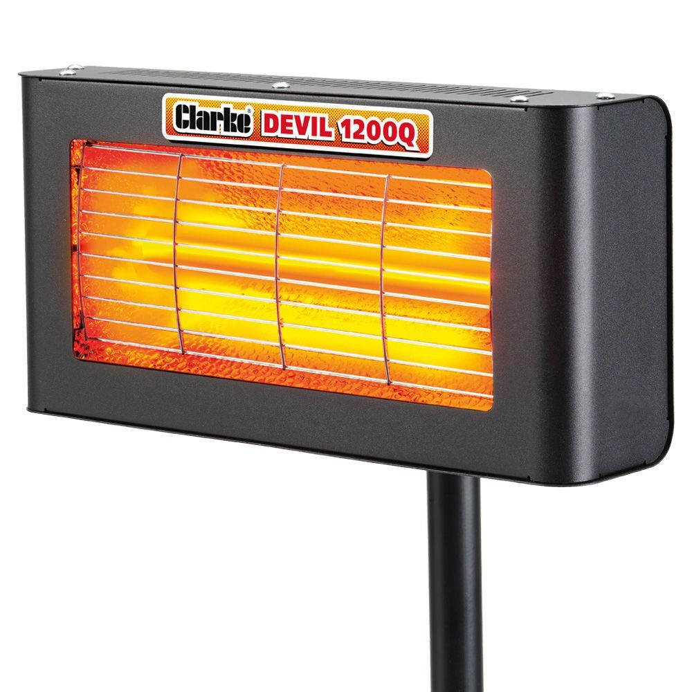 Clarke Clarke Heat Devil 1200Q 1.2kW Wall Mounted Infrared Quartz Heater (230V) - Image 1