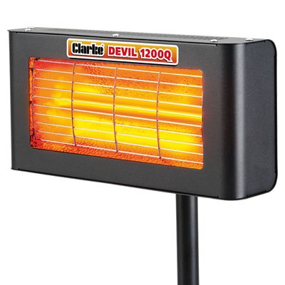 Clarke Clarke Heat Devil 1200Q 1.2kW Wall Mounted Infrared Quartz Heater (230V)