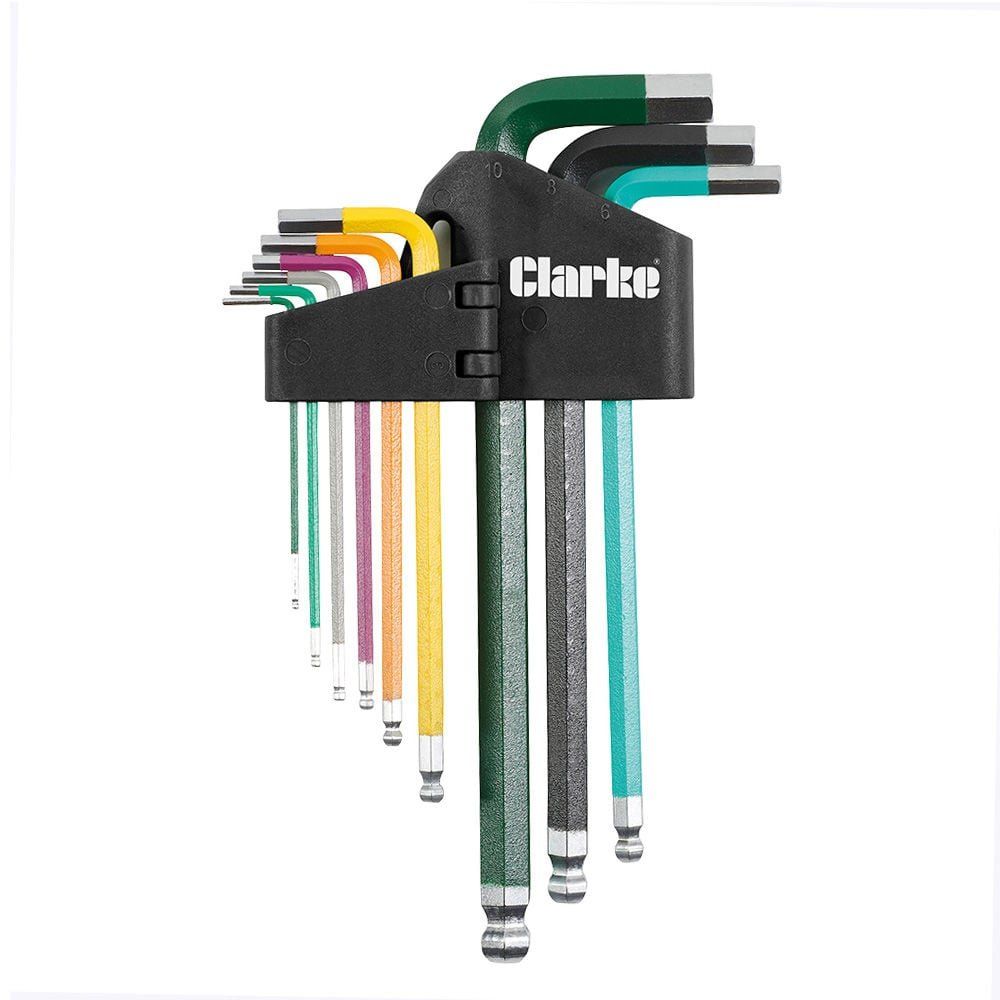 Clarke Clarke CHT954 9 Piece Hex Key Set - Image 1