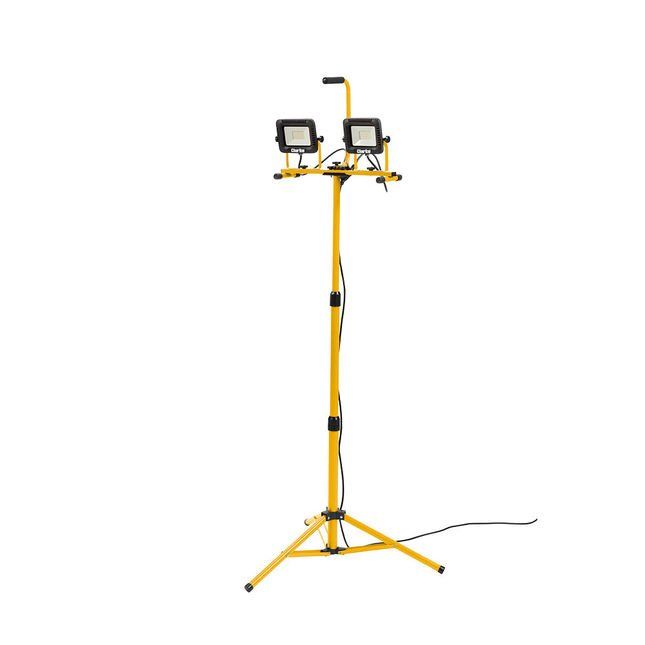 Clarke SMDT5400/1 LED Twin Work Light with Tripod (110V) - Image 1