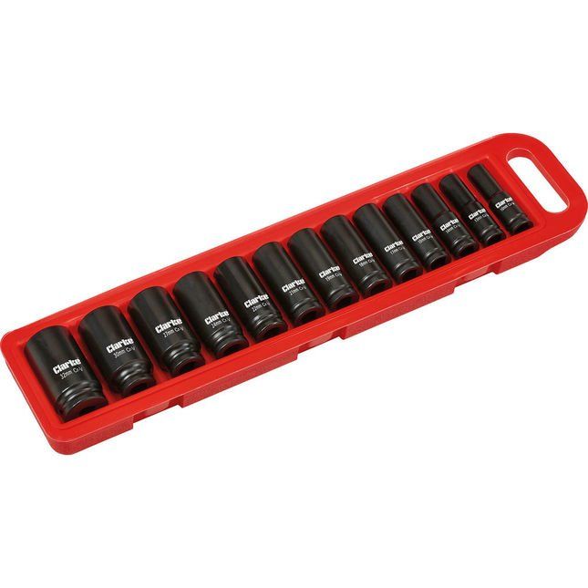 Clarke CIS12/13 1/2D Deep Impact Metric Socket Set - 13 pc" - Image 1
