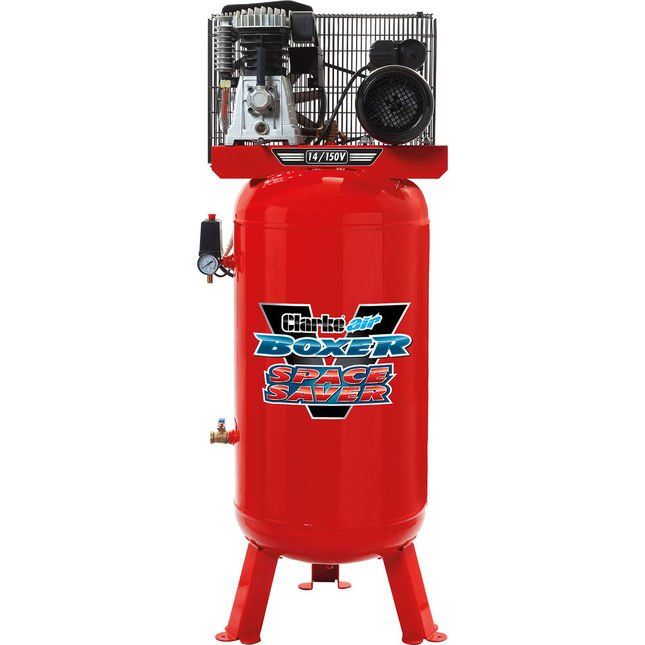 Clarke Boxer 14/150 V Electric Belt Driven Vertical Air Compressor - Image 1