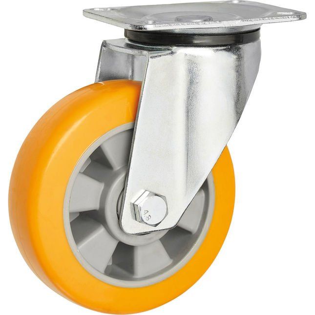 Clarke ML125SPU 125mm PU Swivel Castor (250kg) - Image 1