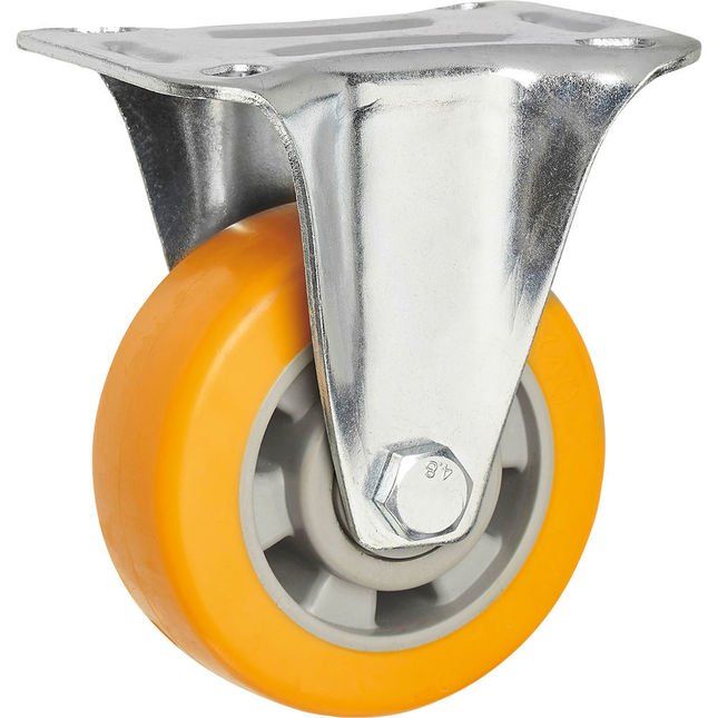 Clarke ML100FPU 100mm PU Fixed Castor (200kg) - Image 1