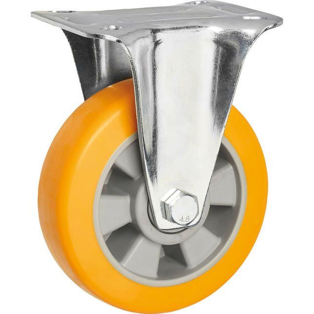 Clarke ML125FPU 125mm PU Fixed Castor (250kg) - Image 1